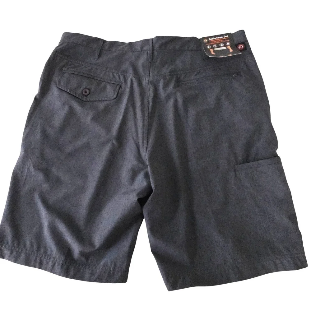 Mountain and Isles Mens Quick Dry Everyday Shorts Charcoal Gray Stretch 38